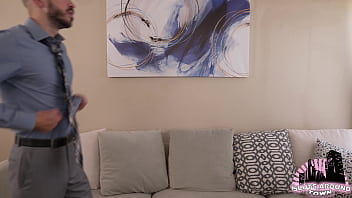 Cheating girlfriend throat-fucked by office bully