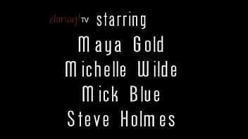 Michelle Wild and Maya Gold get cum