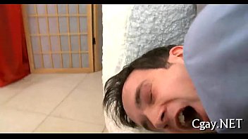 Glazy facial ejaculation for guy