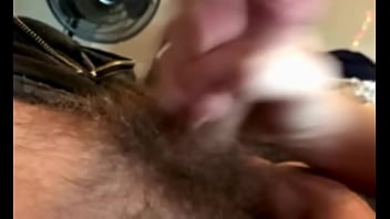 TOO MUCH CUM Feminine guy helps out stroking my fat dick