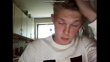 Danish Twink Blond Boy In The Kitchen & Cam-4 Show With White Blouse 2