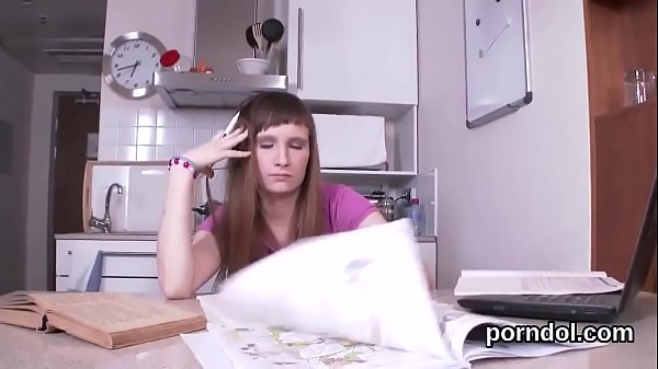 Cute college girl gets teased and reamed by elder instructor