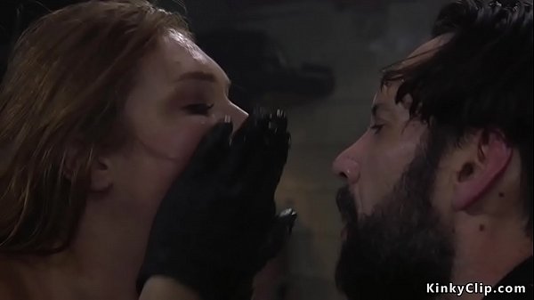 Busty slave butt plugged and fucked