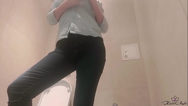 Horny Girl Masturbte Right in Airport Toilet