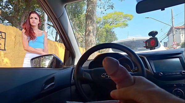 Risky handjob for a naughty girl on the street who was at the bus stop! Thumbnail