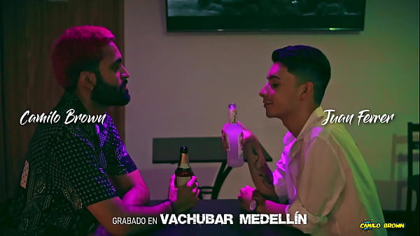 Big Dick Camilo Brown Fucking Cute Twink Juan Ferrer Bareback At The Bar Covering His Face In Cum