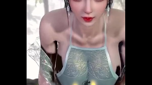 3D AI HQ Brunette Asian Big tits Firm tits Hard erect nipples Cowgirl riding POV sex wSound added Thumbnail