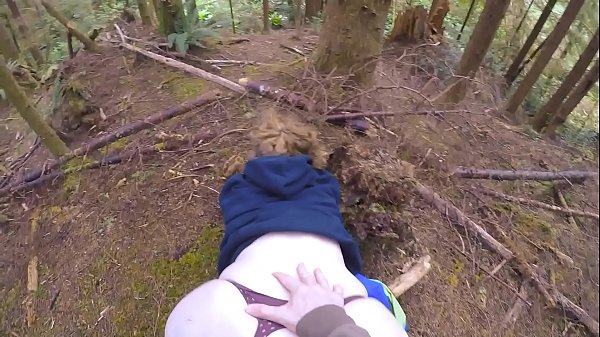 Big juicy ass teasing and fucked in the woods
