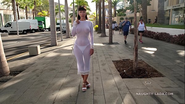 Transparent dress in public