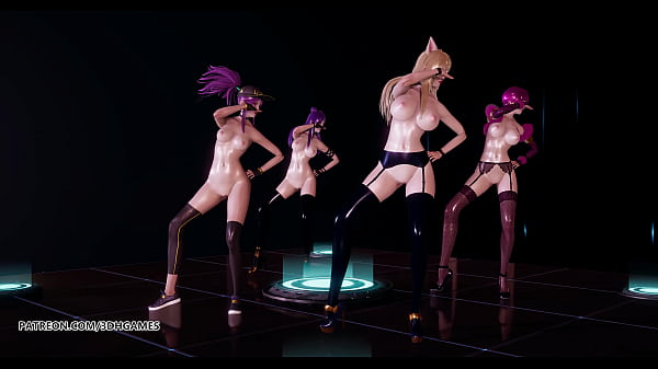 [MMD] K/DA – PopStars Hot Naked Dance Ahri Akali Kaisa Evelynn Leauge of Legends Uncensored Hentai 4K 60FPS Cosplay