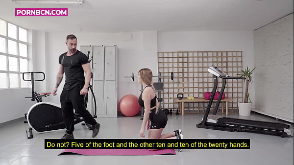 Young amateur latina with big tits and a big ass fucking the personal trainer. 4K English subtitles