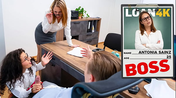 LOAN4K. A Sra. Boss pegou seu funcionário fazendo sexo e pulou em seu pau logo depois