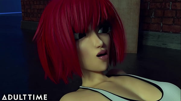 F.U.T.A. Sentai Squad | Big Tit Redhead's Futanari Cock Gushes with Cum During Creampie