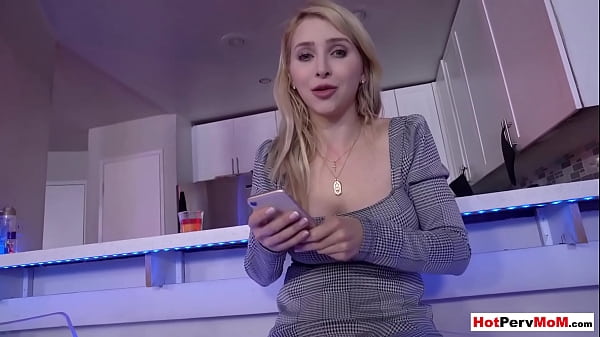 Consoling my hot blonde MILF stepmother from behind