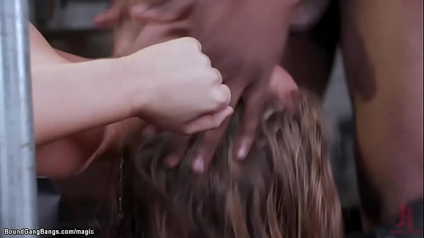 Suspended for bamboo babe group fucked