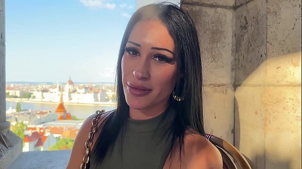 Brunette tourist with an angel face sucks my cock in the park Thumbnail