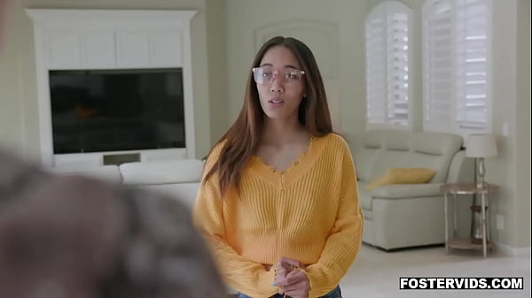 Watch this nerdy Asian teen Aria Skye as she gets an awesome stepfamily threesome with her new foster stepparents named Misha Myn and Eric John.