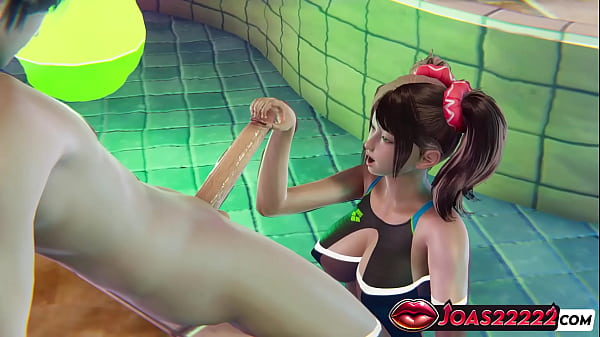 3D Hentai Itsuki Rule 34 Animation at Pool Party – Big Dick Handjob Stimulation and Only Tongue Lick No Hands Teasing