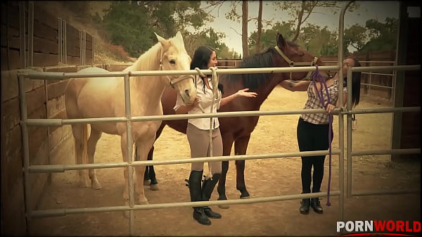 Busty Barnyard - Two Lesbian Bombshells Cram Their Twats Thumbnail