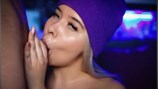 Blonde with a face full of hot cum keeps sucking her guy's cock so he fucks her again