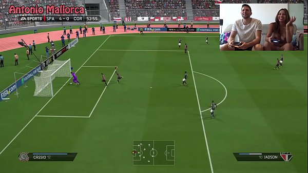 Fucking A Hot Brazilian With Natural Big Tits After Playing FIFA