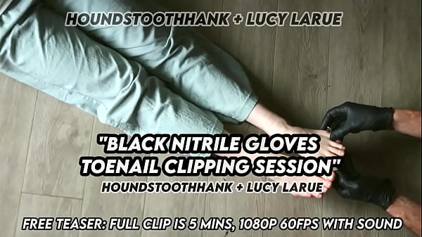 Black Nitrile Gloves Toenail Clipping Session Thumbnail