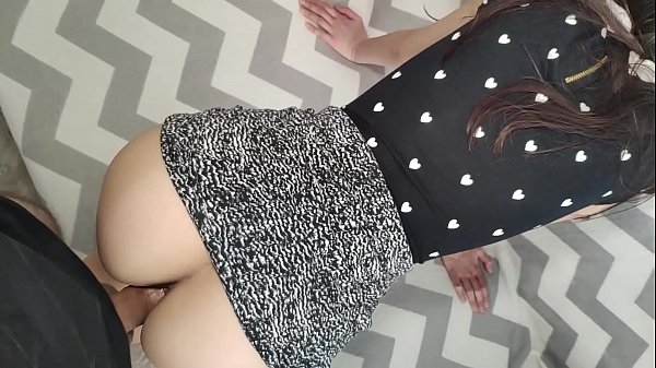 Girl deserved spanking and cum on clothes
