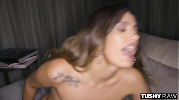 TUSHYRAW Anal-hungry Brunette goes ass to mouth & loves it