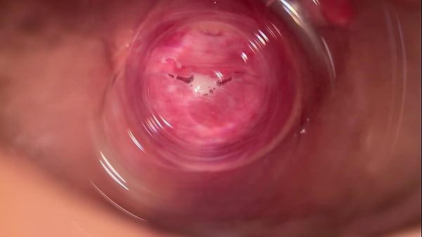 Camera deep inside Mia's vagina
