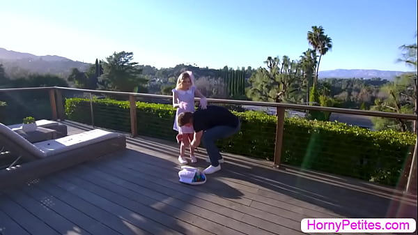 Petite teen gets her tight pussy fucked