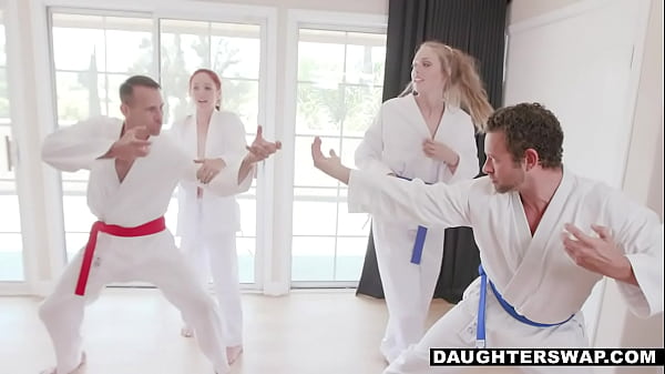 Stepdad and Stepdaughters MMA training
