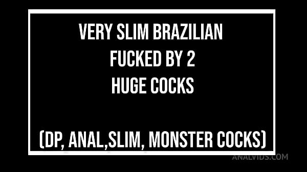 Beautiful very slim Brazilian beauty, Karina Rose returns gets fucked by 2 huge cocks (DP, Anal, gapes, 2on1, BBC, slim b ... Thumbnail