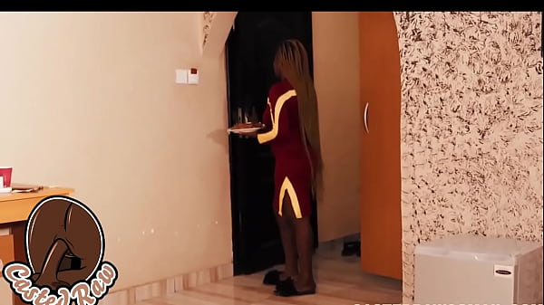 LAGOS hotel waitress cant keep her WET PUSSY after seeing the customer BBC