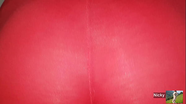 My step Brother cum in my red yoga pants while stay in quarantine