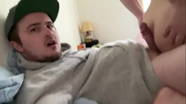 Assjob makes him cum in his own mouth!