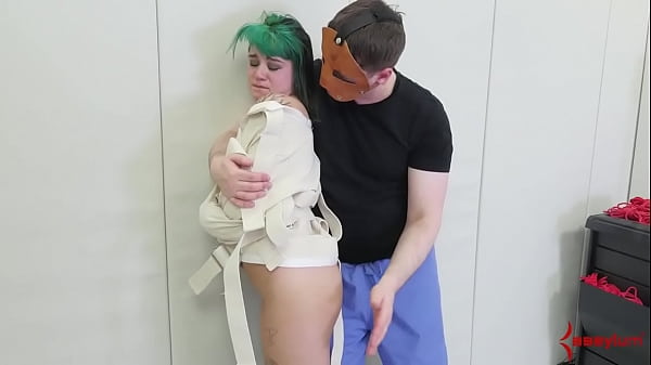Humiliated assylum teen gets ass pumped