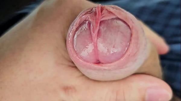 LOTS of Precum while edging my unique cock Thumbnail