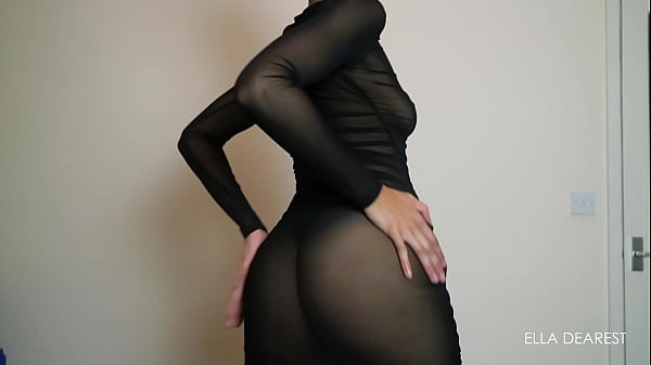 Ella Dearest teases in see through black dress