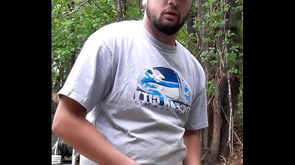 Soft to hard, outdoors, huge cock. Rainy day.