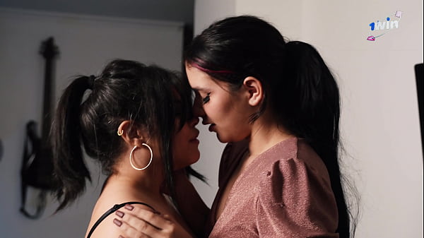 Romantic sexy lesbian girls dancing bachata and scissoring