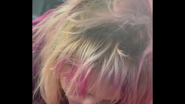 Pretty hooker gets on her knees to suck dick in the backseat of a car and takes a load in her whore mouth