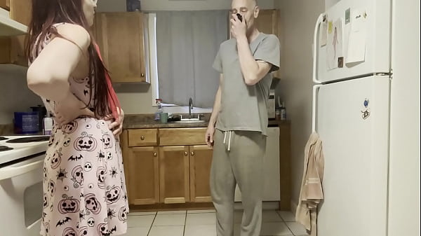 step dad catches step daughter out late drinking, he wont tell step mom if she lets him use her ass, pussy and mouth.
