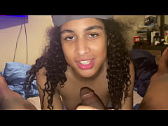  - TS ZAZA ZARIAA GOING IN ON A BBC THEN SPITS HIS CUM OUT HER MOUTH