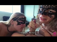  - POV Teen Double Blowjob from Two Hot Wives Poly-amory