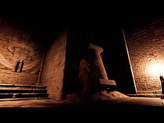  - An ancient runic dildo smashed Lara's skilled ass. 3D Hentai