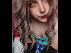  - CrossdressrrKitty on YT CUTE FEMBOY in her Private Room Making Hottie Videos Modeling as a SEX STARS