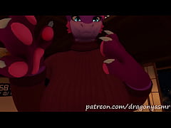  - Furry ASMR Horny Mamagen Rubs Her MASSIVE TITS In Your Face (VRChat)