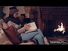  - TEENFIDELITY Izzy Bell Creampied On The Couch