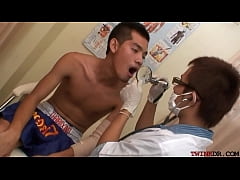  - Examined twink Asian breeding his medic till making him cum