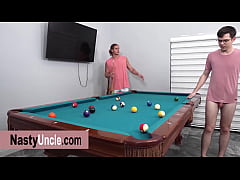 Play full 3GP - Table soccer game with the sexy geek roomate ends in a romantic bareback fuck